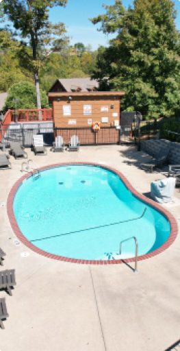 The outdoor pool